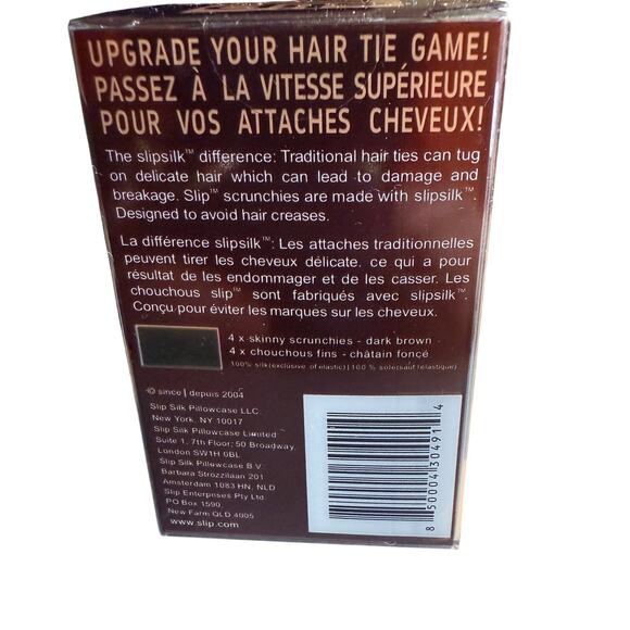 Slip Skinny Scrunchies For Dark Brown Hair, NWT - Picture 5 of 6